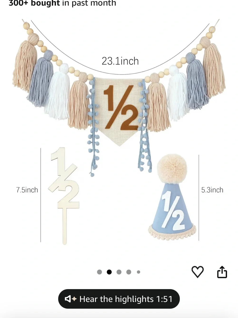 Half Birthday Decor Set